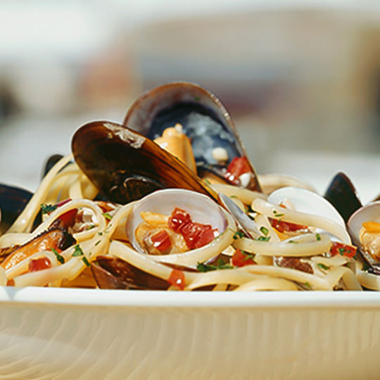 Linguini com frutos do mar